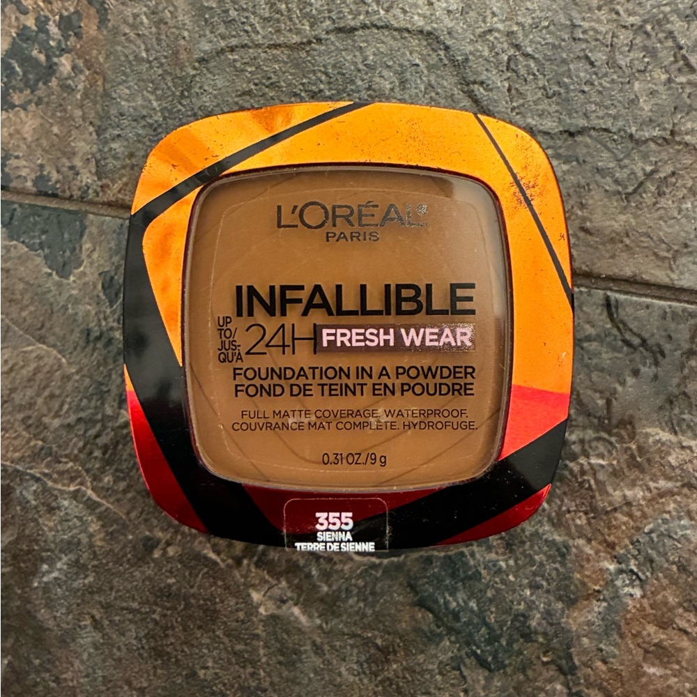 !NEW! L'Oreal Paris Infallible 24H Fresh Wear Pressed Powder, 355 Sienna